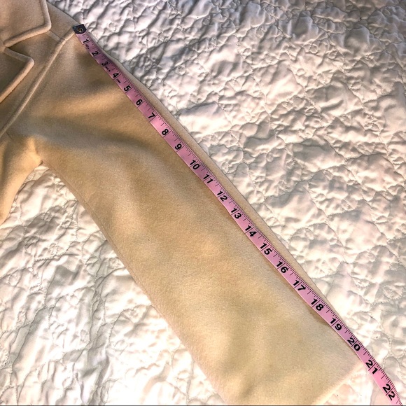 VINTAGE 100% CASHMERE COAT CREAM/TAN - Picture 11 of 16